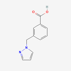 molecular formula C11H10N2O2 B1270693 3-(1H-pyrazol-1-ylmethyl)benzoic acid CAS No. 562803-68-3