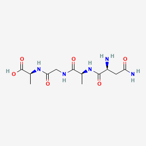 molecular formula C12H21N5O6 B12706952 Asparaginyl-alanyl-glycyl-alanine CAS No. 84268-42-8