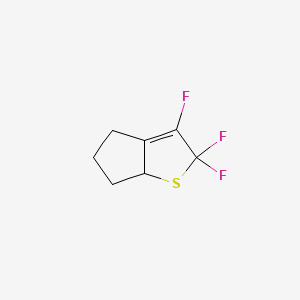 molecular formula C7H7F3S B12706995 2,2,3-Trifluoro-4,5,6,6a-tetrahydrocyclopenta(b)thiophene CAS No. 102571-05-1