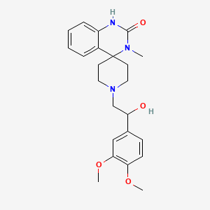 molecular formula C23H29N3O4 B12707002 Spiro(piperidine-4,4'(1'H)-quinazolin)-2'(3'H)-one, 1-(2-(3,4-dimethoxyphenyl)-2-hydroxyethyl)-3'-methyl- CAS No. 85732-33-8