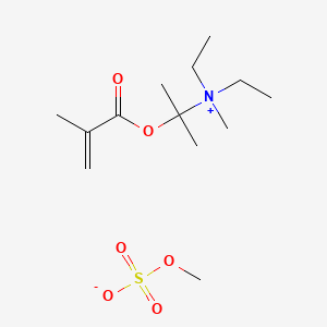 molecular formula C13H27NO6S B12707052 Diethylmethyl(1-methyl-1-((2-methyl-1-oxoallyl)oxy)ethyl)ammonium methyl sulphate CAS No. 93842-86-5