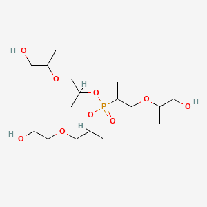 molecular formula C18H39O9P B12707107 Bis(2-(hydroxymethyl)ethoxy)methylethyl) (2-(hydroxymethylethoxy)methylethylphosphonate CAS No. 71617-26-0