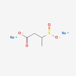 molecular formula C4H6Na2O4S B12707155 Disodium 3-sulfinobutanoate CAS No. 91837-30-8