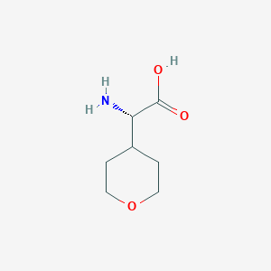 molecular formula C7H13NO3 B1270718 (S)-2-amino-2-(tetrahydro-2H-pyran-4-yl)acetic acid CAS No. 811842-25-8