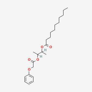 molecular formula C23H36O5 B12707180 1-Methyl-2-((phenoxyacetyl)oxy)propyl undecanoate CAS No. 84006-72-4