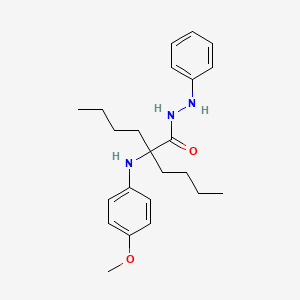 molecular formula C23H33N3O2 B12707199 2-Butyl-N-(4-methoxyphenyl)norleucine 2-phenylhydrazide CAS No. 95101-14-7