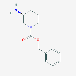 molecular formula C13H18N2O2 B1270723 (S)-benzyl 3-aminopiperidine-1-carboxylate CAS No. 876461-55-1