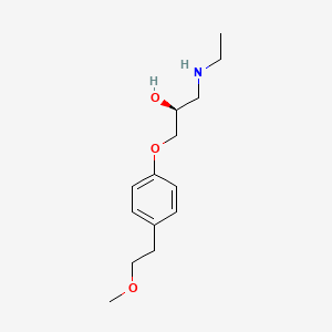 molecular formula C14H23NO3 B12707232 2-Propanol, 1-(ethylamino)-3-(4-(2-methoxyethyl)phenoxy)-, (S)- CAS No. 95586-79-1