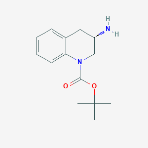 molecular formula C14H20N2O2 B1270725 (S)-3-Amino-3,4-dihydro-2H-quinoline-1-carboxylic acid tert-butyl ester 