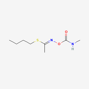 molecular formula C8H16N2O2S B12707273 Butyl N-(((methylamino)carbonyl)oxy)ethanimidothioate CAS No. 17564-99-7