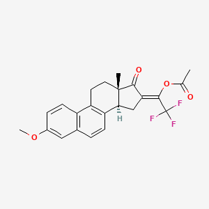 molecular formula C23H21F3O4 B12707288 16-(1-(Acetyloxy)-2,2,2-trifluoroethylidene)-3-methoxyestra-1,3,5,7,9-pentaen-17-one CAS No. 2691-81-8