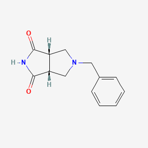 molecular formula C13H14N2O2 B1270733 cis-5-Benzyltetrahydropyrrolo[3,4-c]pyrrole-1,3(2H,3aH)-dione CAS No. 370879-53-1