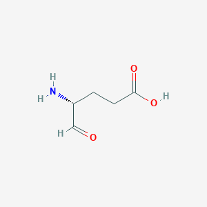 molecular formula C5H9NO3 B12707339 4-Amino-5-oxopentanoic acid, (4R)- CAS No. 138307-03-6