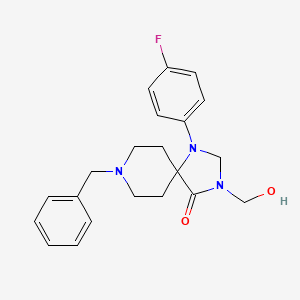 molecular formula C21H24FN3O2 B12707341 8-Benzyl-1-(4-fluorophenyl)-3-(hydroxymethyl)-1,3,8-triazaspiro(4,5)decan-4-one CAS No. 85098-63-1