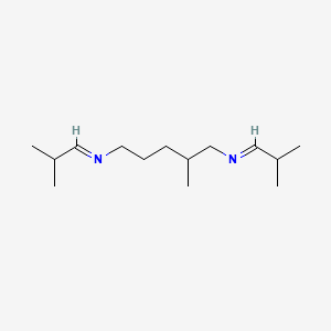 molecular formula C14H28N2 B12707389 1,5-Pentanediamine, 2-methyl-N,N'-bis(2-methylpropylidene)- CAS No. 164002-60-2