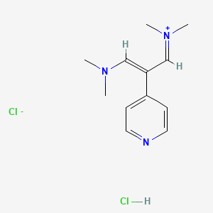 molecular formula C12H19Cl2N3 B12707432 (3-(Dimethylamino)-2-(4-pyridyl)allylidene)dimethylammonium chloride monohydrochloride CAS No. 78448-41-6
