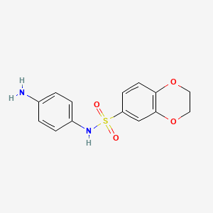 N-(4-aminophenyl)-2,3-dihydro-1,4-benzodioxine-6-sulfonamide