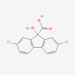 molecular formula C14H8Cl2O3 B12707477 Dichlorflurenol CAS No. 69622-79-3