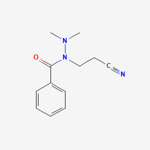 molecular formula C12H15N3O B12707485 3-(2,2-Dimethyl-1-benzoylhydrazino)propionitrile CAS No. 96804-12-5
