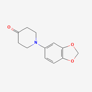 molecular formula C12H13NO3 B1270752 1-(1,3-Benzodioxol-5-yl)piperidin-4-one CAS No. 267428-44-4