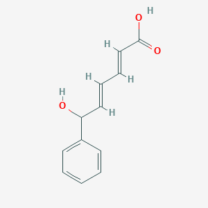 molecular formula C12H12O3 B12707569 (E,E)-6-Hydroxy-6-phenyl-2,4-hexadienoic acid CAS No. 120231-93-8