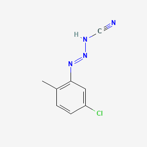 molecular formula C8H7ClN4 B12707589 3-(5-Chloro-o-tolyl)-1-triazene-1-carbonitrile CAS No. 94236-81-4