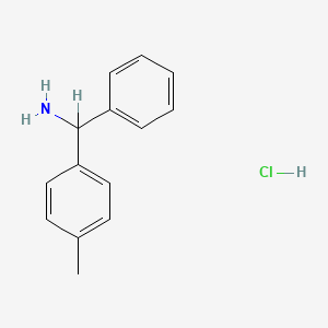 molecular formula C14H16ClN B1270763 (4-Methylphenyl)(phenyl)methanamine hydrochloride CAS No. 5267-49-2