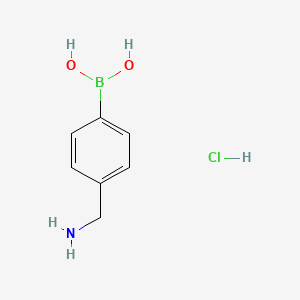molecular formula C7H11BClNO2 B1270764 4-Aminomethylphenylboronic acid hydrochloride CAS No. 75705-21-4