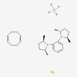 molecular formula C26H40BF4P2Rh- B1270767 cycloocta-1,5-diene;(2R,5R)-1-[2-[(2R,5R)-2,5-dimethylphospholan-1-yl]phenyl]-2,5-dimethylphospholane;rhodium;tetrafluoroborate 