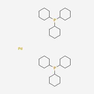 molecular formula C36H66P2Pd B1270768 Bis(tricyclohexylphosphine)palladium(0) CAS No. 33309-88-5