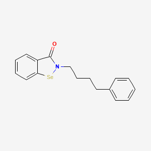 molecular formula C17H17NOSe B12707693 1,2-Benzisoselenazol-3(2H)-one, 2-(4-phenylbutyl)- CAS No. 81744-14-1