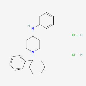molecular formula C23H32Cl2N2 B12707702 Piperidine, 4-anilino-1-(1-phenylcyclohexyl)-, dihydrochloride CAS No. 101997-47-1