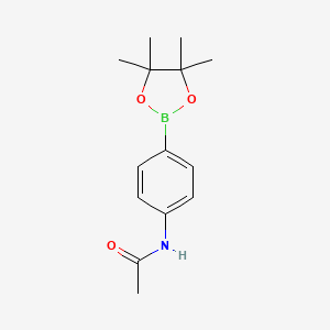 molecular formula C14H20BNO3 B1270771 N-(4-(4,4,5,5-tetramethyl-1,3,2-dioxaborolan-2-yl)phenyl)acetamide CAS No. 214360-60-8