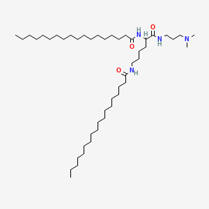 molecular formula C47H94N4O3 B12707752 N,N'-(1-(((3-(Dimethylamino)propyl)amino)carbonyl)pentane-1,5-diyl)distearamide CAS No. 73067-77-3
