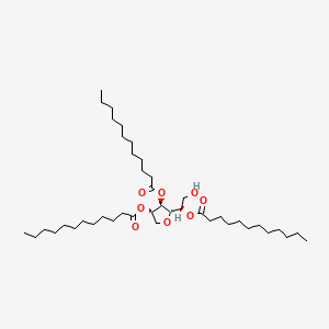molecular formula C42H78O8 B12707755 Sorbitan, tridodecanoate CAS No. 71217-21-5