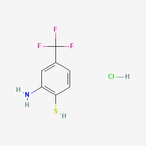 molecular formula C7H7ClF3NS B1270776 2-Amino-4-(trifluoromethyl)benzenethiol hydrochloride CAS No. 4274-38-8