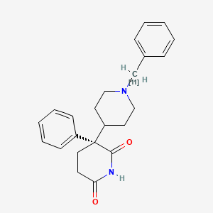 molecular formula C23H26N2O2 B12707786 Dexetimide C-11 CAS No. 115216-89-2