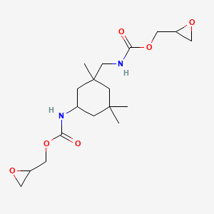molecular formula C18H30N2O6 B12707796 Oxiranylmethyl ((1,3,3-trimethyl-5-(((oxiranylmethoxy)carbonyl)amino)cyclohexyl)methyl)carbamate CAS No. 85665-62-9
