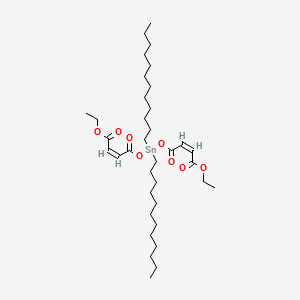 molecular formula C36H64O8Sn B12707872 Ethyl (Z,Z)-9,9-didodecyl-4,7,11-trioxo-3,8,10-trioxa-9-stannatetradeca-5,12-dien-14-oate CAS No. 84029-79-8