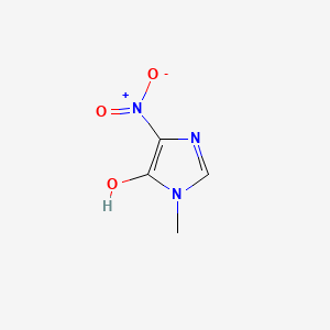 molecular formula C4H5N3O3 B12707888 1-Methyl-4-nitro-5-hydroxyimidazole CAS No. 73703-74-9