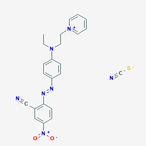 molecular formula C22H21N6O2.CNS<br>C23H21N7O2S B12707889 1-[2-[[4-[(2-Cyano-4-nitrophenyl)azo]phenyl]ethylamino]ethyl]pyridinium thiocyanate CAS No. 84000-84-0