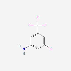 molecular formula C7H5F4N B1270790 3-氨基-5-氟苯并三氟化物 CAS No. 454-67-1