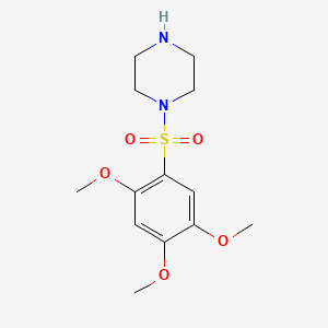 molecular formula C13H20N2O5S B12707914 Piperazine, 1-((2,4,5-trimethoxyphenyl)sulfonyl)- CAS No. 97630-11-0
