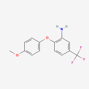 molecular formula C14H12F3NO2 B1270794 2-(4-Methoxyphenoxy)-5-(trifluoromethyl)aniline CAS No. 62966-74-9