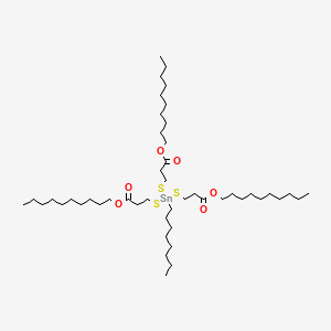 molecular formula C47H92O6S3Sn B12707948 Decyl 5-((3-(decyloxy)-3-oxopropyl)thio)-5-octyl-9-oxo-10-oxa-4,6-dithia-5-stannaicosanoate CAS No. 83898-44-6