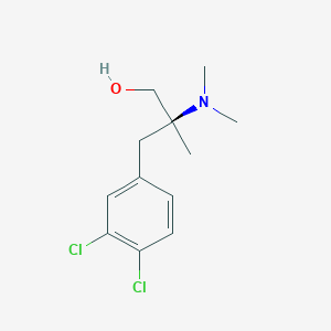 molecular formula C12H17Cl2NO B12707950 Cericlamine, (S)- CAS No. 112922-75-5