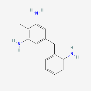 molecular formula C14H17N3 B12707963 5-[(2-Aminophenyl)methyl]-2-methylbenzene-1,3-diamine CAS No. 85586-61-4