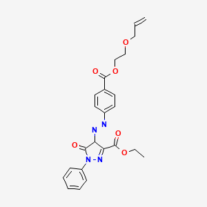 molecular formula C24H24N4O6 B12708024 Ethyl 4-[[4-[[2-(allyloxy)ethoxy]carbonyl]phenyl]azo]-4,5-dihydro-5-oxo-1-phenyl-1H-pyrazole-3-carboxylate CAS No. 94108-22-2