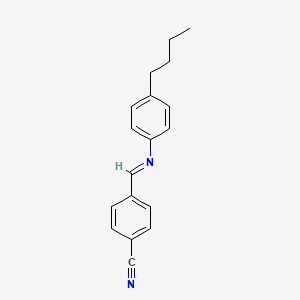 molecular formula C18H18N2 B12708120 Benzonitrile, 4-[[(4-butylphenyl)imino]methyl]- CAS No. 39203-84-4