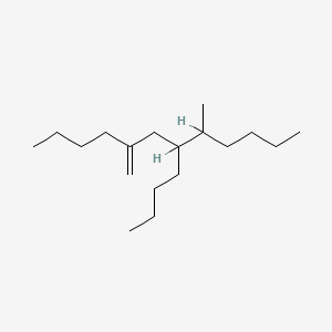 molecular formula C18H36 B12708135 6-Butyl-5-methyl-8-methylene-dodecane CAS No. 326814-41-9